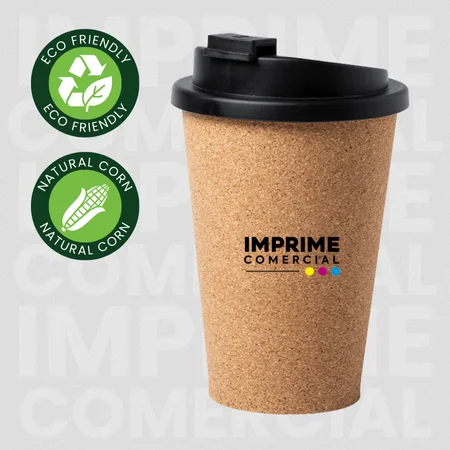 Vaso Térmico 350 ml (Corcho de fibra de maíz)